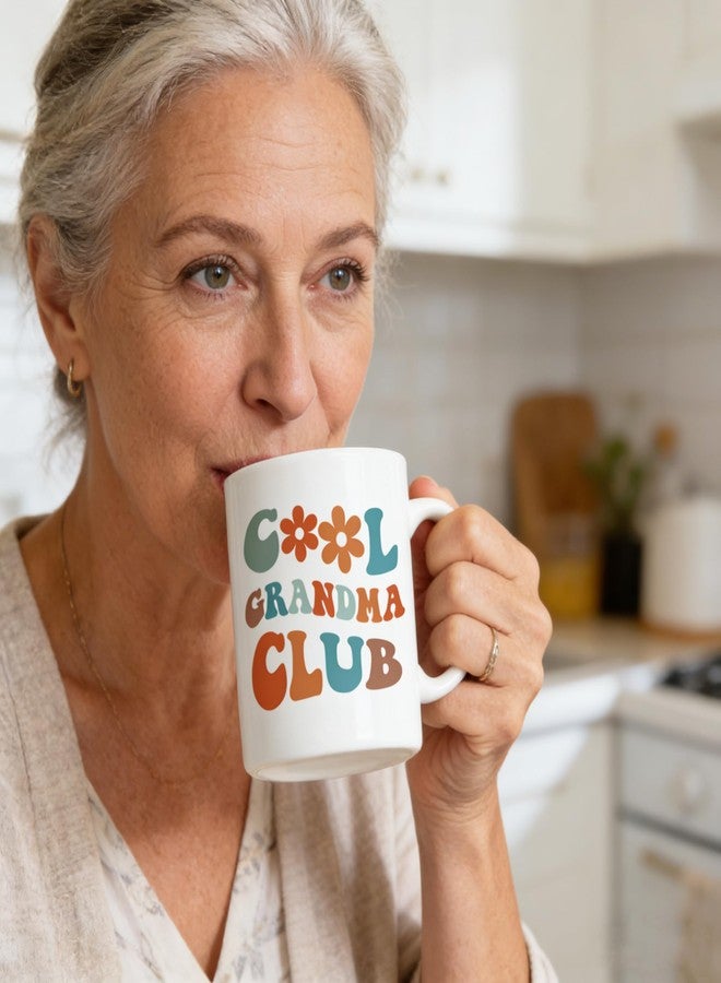 HAFOUXIGM Cool Grandma Club 11oz Ceramic Coffee Mug - Mothers Day Gifts for New Grandmother, Nana, Mimi, First Time Grandma Announcement Gift - Image 3