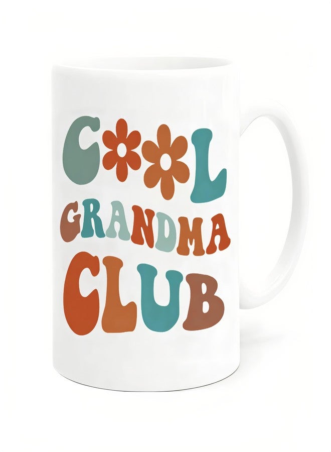 HAFOUXIGM Cool Grandma Club 11oz Ceramic Coffee Mug - Mothers Day Gifts for New Grandmother, Nana, Mimi, First Time Grandma Announcement Gift - Image 1