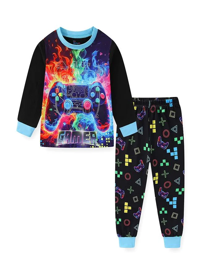 babyqlo Neon Gamer Glow-in-the-Dark PJs for Boys