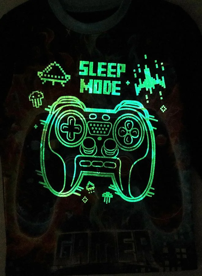 babyqlo Neon Gamer Glow-in-the-Dark PJs for Boys