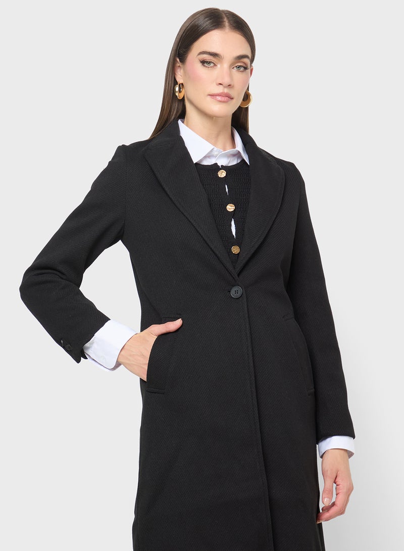ELLA Longline Over Coat  - Image 3
