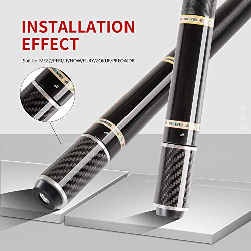 KONLLEN Pool Cue Extension 2'' 3'' 4'' 6'' 8'' 12'' Carbon Fiber Billiard Cue Extension Billiard Accessories for Pool Sticks - Image 5
