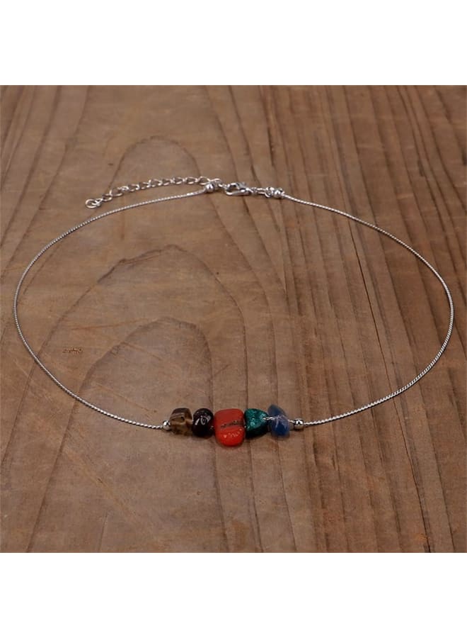 Fuqimanman2020 12 Constellation Zodiac Sign Choker Necklace Raw Crystal Natural Stone Healing Chakra Gemstone Horoscope Astrology Jewelry for Women Girls Birthday Gift, Stone Crystal, stone - Image 5
