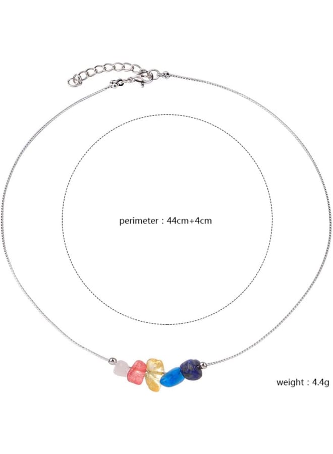 Fuqimanman2020 12 Constellation Zodiac Sign Choker Necklace Raw Crystal Natural Stone Healing Chakra Gemstone Horoscope Astrology Jewelry for Women Girls Birthday Gift, Stone Crystal, stone - Image 4