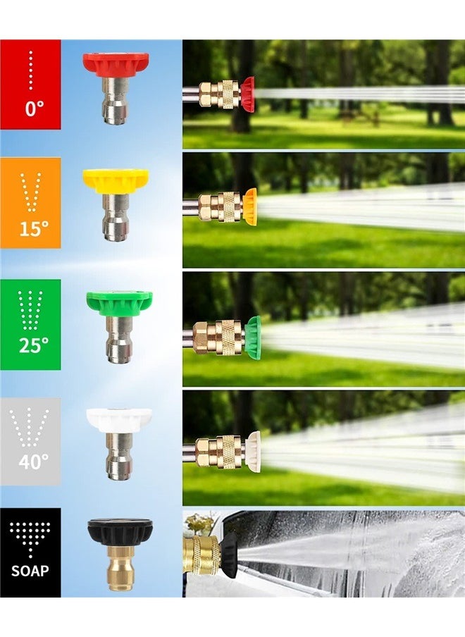 Generic Pressure Washer Tips, Universal Pressure Washer Nozzle Tips (5 Pack), Power Washer Nozzle Tips for 1/4'' Quick Connect  - Image 3
