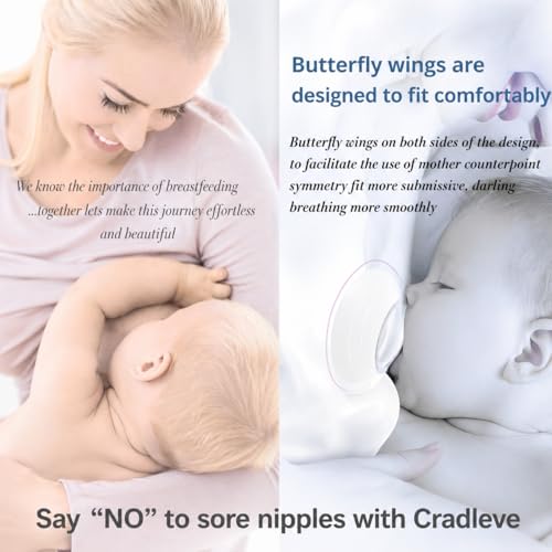 CRADLEVE Silicone Nipple Shields for Breastfeeding Mothers | BPA Free Butterfly Shape Nipple Protector for Sore, Flat & Cracked Nipples | Pack of 2 with Storage Case| (Large)(16~20mm) - Image 4