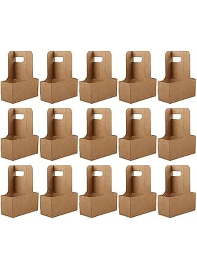 Kraft Paper Drink Carrier For 15 Cups Hot Cold Beverage Holder - Image 1