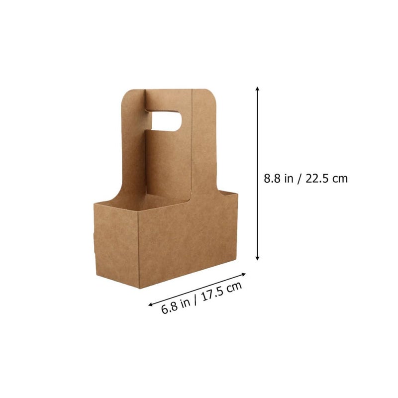 Kraft Paper Drink Carrier For 15 Cups Hot Cold Beverage Holder - Image 3