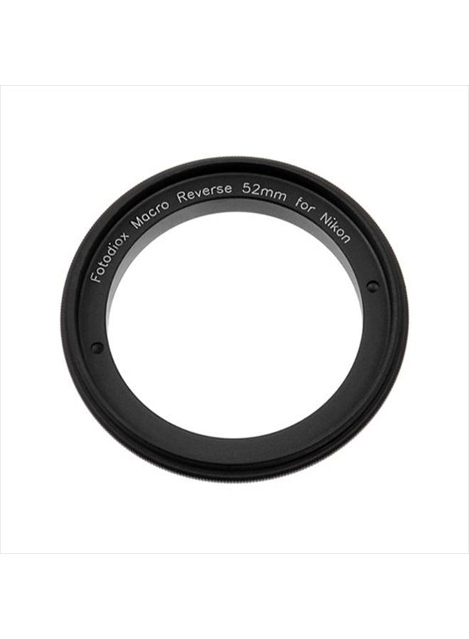 Fotodiox RB2A 52mm Filter Thread Lens, Macro Reverse Ring Camera Mount Adapter, for Nikon D1, D1H, D1X, D2H, D2X, D2Hs, D2Xs, D3, D3X, D3s, D4, D100, D200, D300, D300S, D700, D800, D800E, D40, D50, D6 - Image 1
