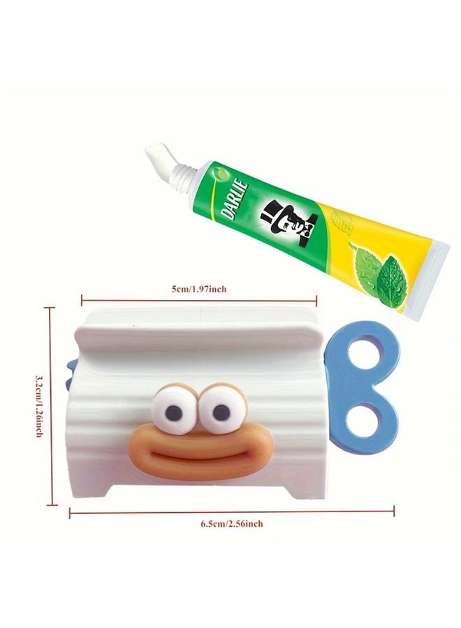 2Pc Pink Blue Manual Toothpaste Squeezer Reduces Waste Reusable For Cream Ointment - Image 3