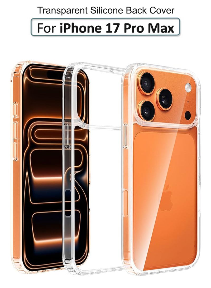 For Apple iPhone 17 Pro Max - Soft Flexible Transparent Silicone Protective Back Case Cover-Transparent - Image 1