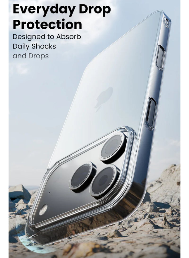 For Apple iPhone 17 Pro Max - Soft Flexible Transparent Silicone Protective Back Case Cover-Transparent - Image 2