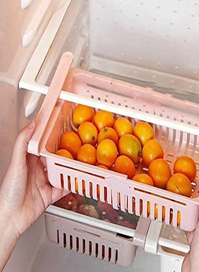 VISHVA Fridge Storage Boxes Fridge Organizers Storage Basket Set Ideal for Efficient Fridge Organizer (Fridge Basket Under Shelf 4 Pcs) - Image 5