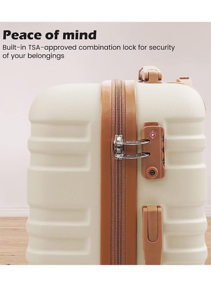 Coollife 5-Piece Travel Bags with TSA Approved Lock, Lightweight Hard Shell Luggage Suitcase Set - Image 2