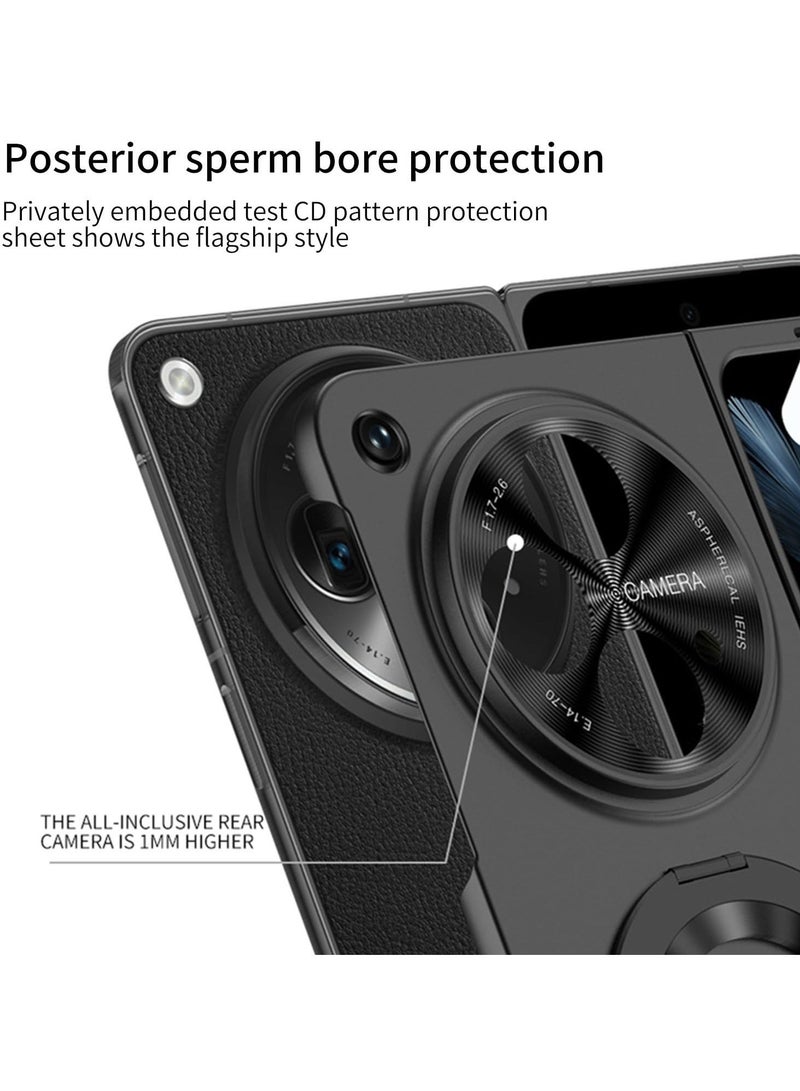 Captaintech Case for OnePlus Open with Magnetic Ring Holder, Slim, Hard PC Cover with Built-in Screen and Camera Protectors, Kickstand Feature, One Plus Open Cover 2023, Green - Image 4