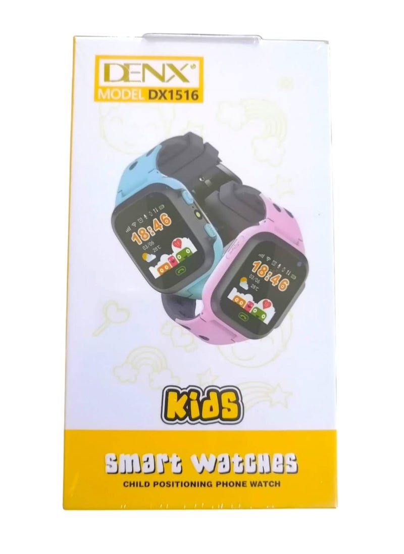 Denx Smart watch for kids with GPS, SIM and water resistance Blue/Black  - Image 3