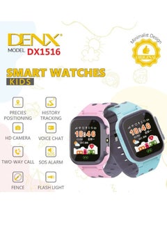 Denx Smart watch for kids with GPS, SIM and water resistance Blue/Black  - Image 2