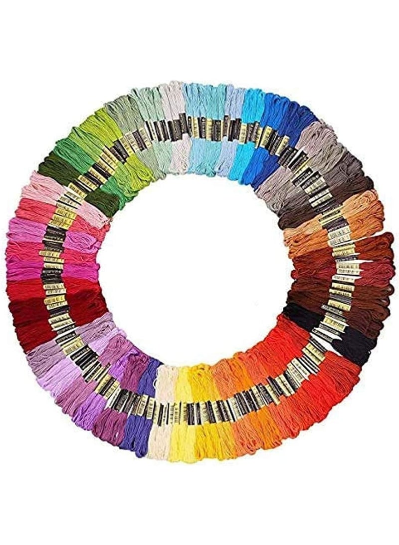 Cobest Embroidery Thread, Embroidery String Rainbow Color 200 Skeins Per Pack, Cotton Embroidery Threads for Cross Stitch Threads, Bracelet Yarn, Craft Floss, Embroidery Thread Pack - Image 1