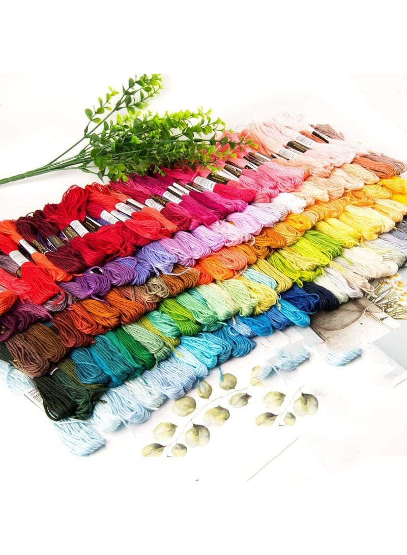Cobest Embroidery Thread, Embroidery String Rainbow Color 200 Skeins Per Pack, Cotton Embroidery Threads for Cross Stitch Threads, Bracelet Yarn, Craft Floss, Embroidery Thread Pack - Image 2