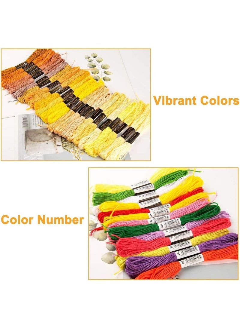 Cobest Embroidery Thread, Embroidery String Rainbow Color 200 Skeins Per Pack, Cotton Embroidery Threads for Cross Stitch Threads, Bracelet Yarn, Craft Floss, Embroidery Thread Pack - Image 4