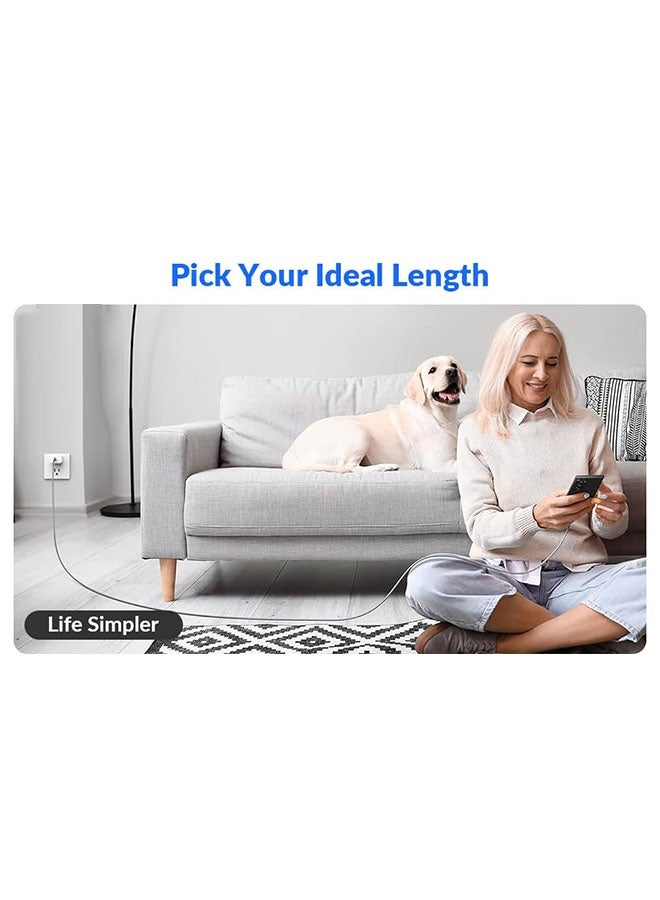 2m USB-C 240W Charge Cable, Nylon Braided  Fast Charging for iPhone 15/16/17 Pro Max, Samsung S25/S24/S23/S22 Ultra, MacBook Pro, iPad Pro/Air, Google Pixel, Huawei, White - Image 4