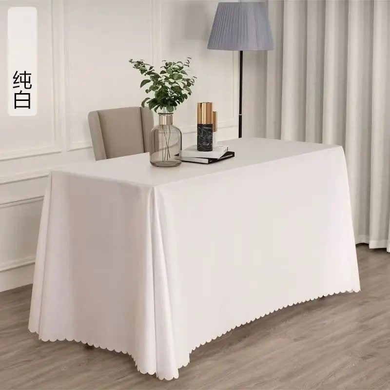 Y&D Elegant Solid Polyester Tablecloth and Table Runners Set for Wedding Parties – Durable, Wrinkle-Resistant Table Cover for Banquet, Dining & Events - Image 1