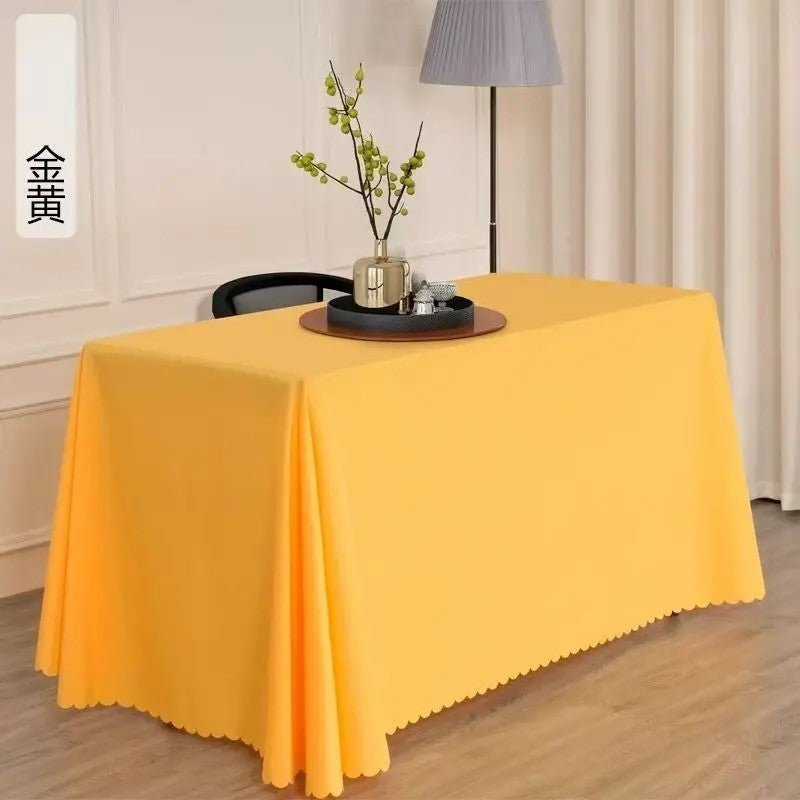 Y&D Elegant Solid Polyester Tablecloth and Table Runners Set for Wedding Parties – Durable, Wrinkle-Resistant Table Cover for Banquet, Dining & Events - Image 3