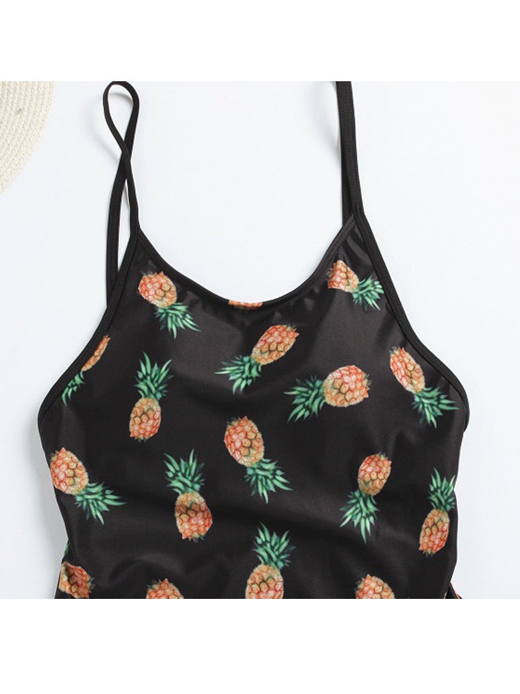 New One-Piece Swimsuit Pineapple Bikini Backless Printing Cq Heavy 0.17 - Image 5