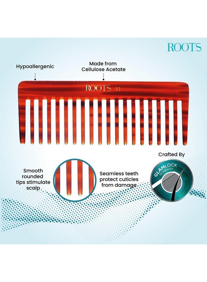 Roots - Classic - Wide Teeth Combs - For Men & Women - 91 - Image 2