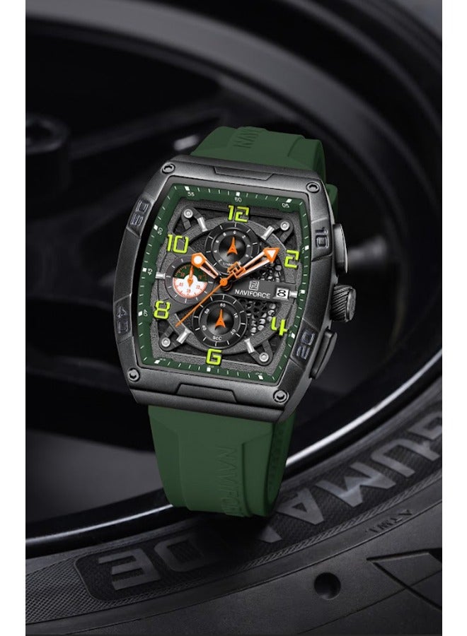 نافيفورس ساعة رياضية فاخرة بعقارب مقاومة للماء طراز NF8052 للرجال - Image 3
