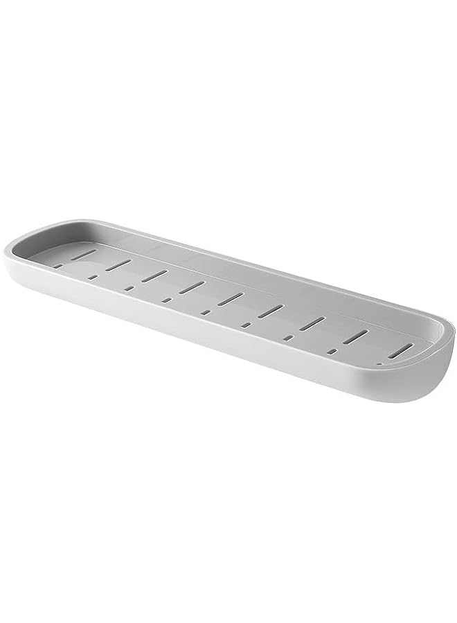 Bathroom Organizer Shelf for Kitchen Toilet, Adhesive Shower Organizer Wall Mounted Bathroom Shampoo Holder Organizer (Grey)  - Image 1