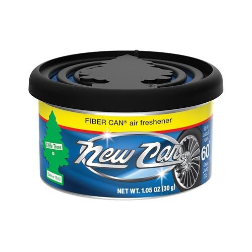 Little Trees New Car Scent Fiber Can Air Freshener 30g (Pack of 1) | Classic Fresh Automotive Fragrance | Adjustable Lid Control | For Car, Home & Office | Imported from USA - Image 1