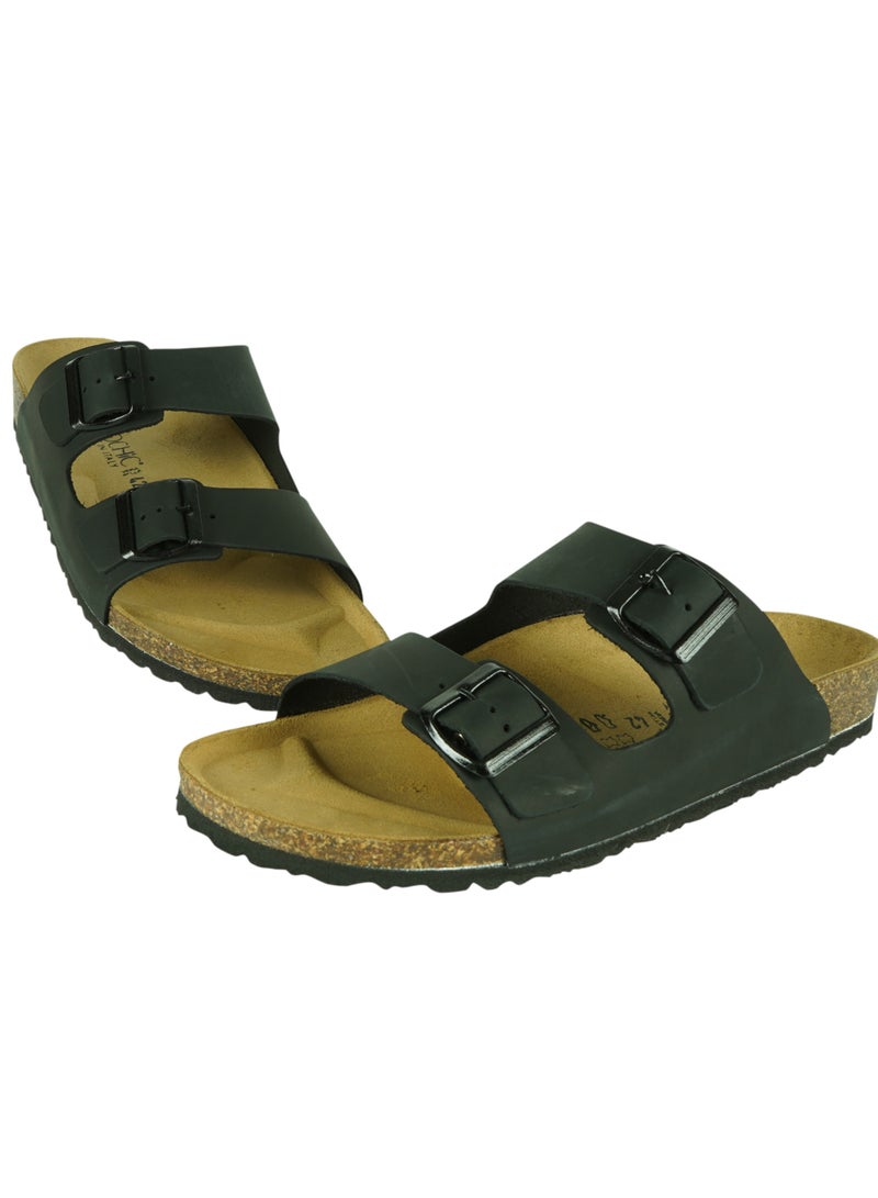 BiOCHIC Biochic Mens Double Strap Sandals 012-373 1800IG-Black  - Image 1