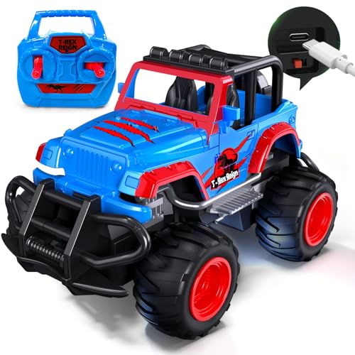 Tecnock Mini RC Car for Kids 132 Scale Remote Control Car with TypeC Rechargeable Battery 24GHz Durable Small RC Truck with Easy Joystick Indoor Outdoor Toy Gift for Boys and Girls - Image 1