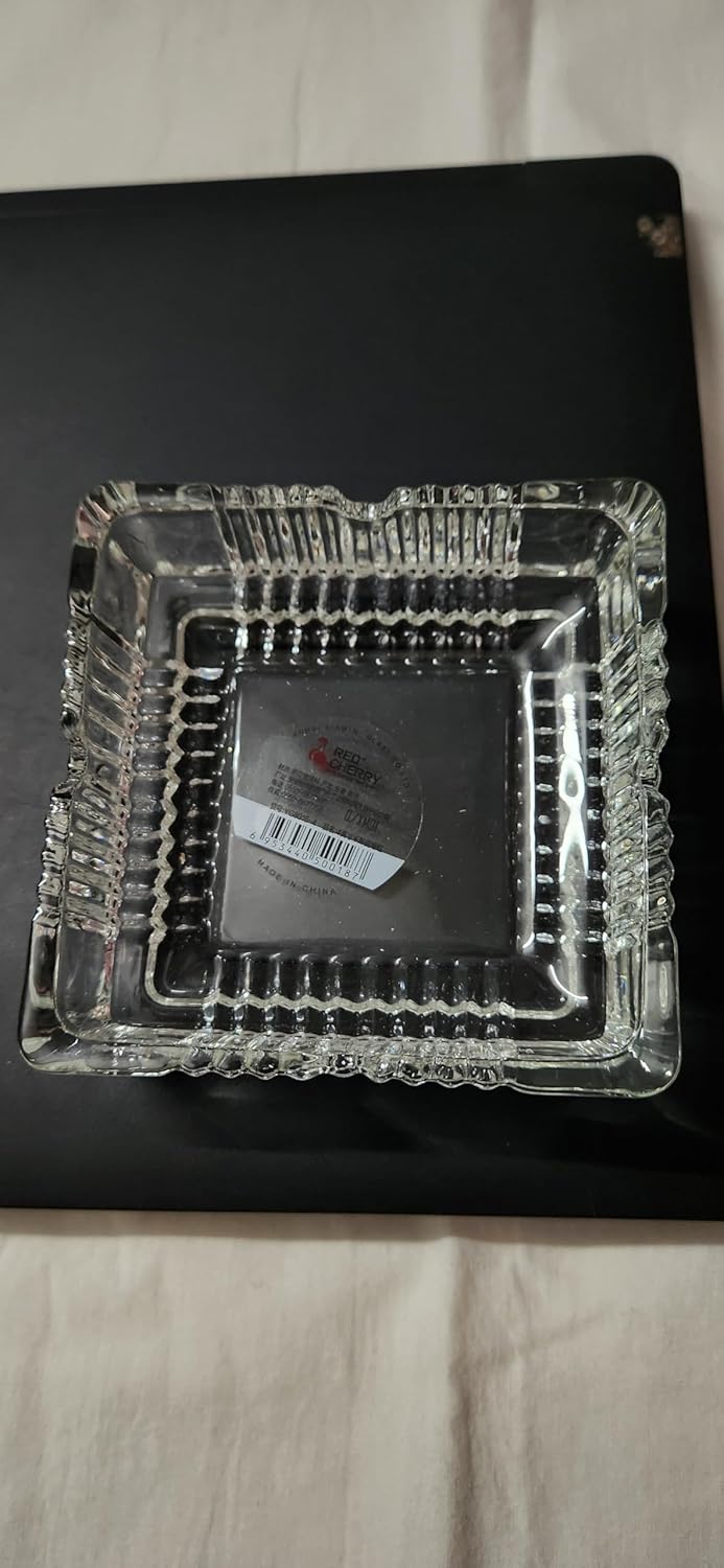 منفضة سجائر كريستال مisti زجاجية مربعة الجودة للطاولة المستديرة للمنزل والمكتب والديكور الداخلي والخارجي - Image 5