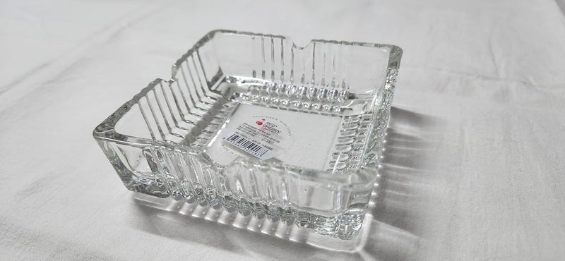 منفضة سجائر كريستال مisti زجاجية مربعة الجودة للطاولة المستديرة للمنزل والمكتب والديكور الداخلي والخارجي - Image 2