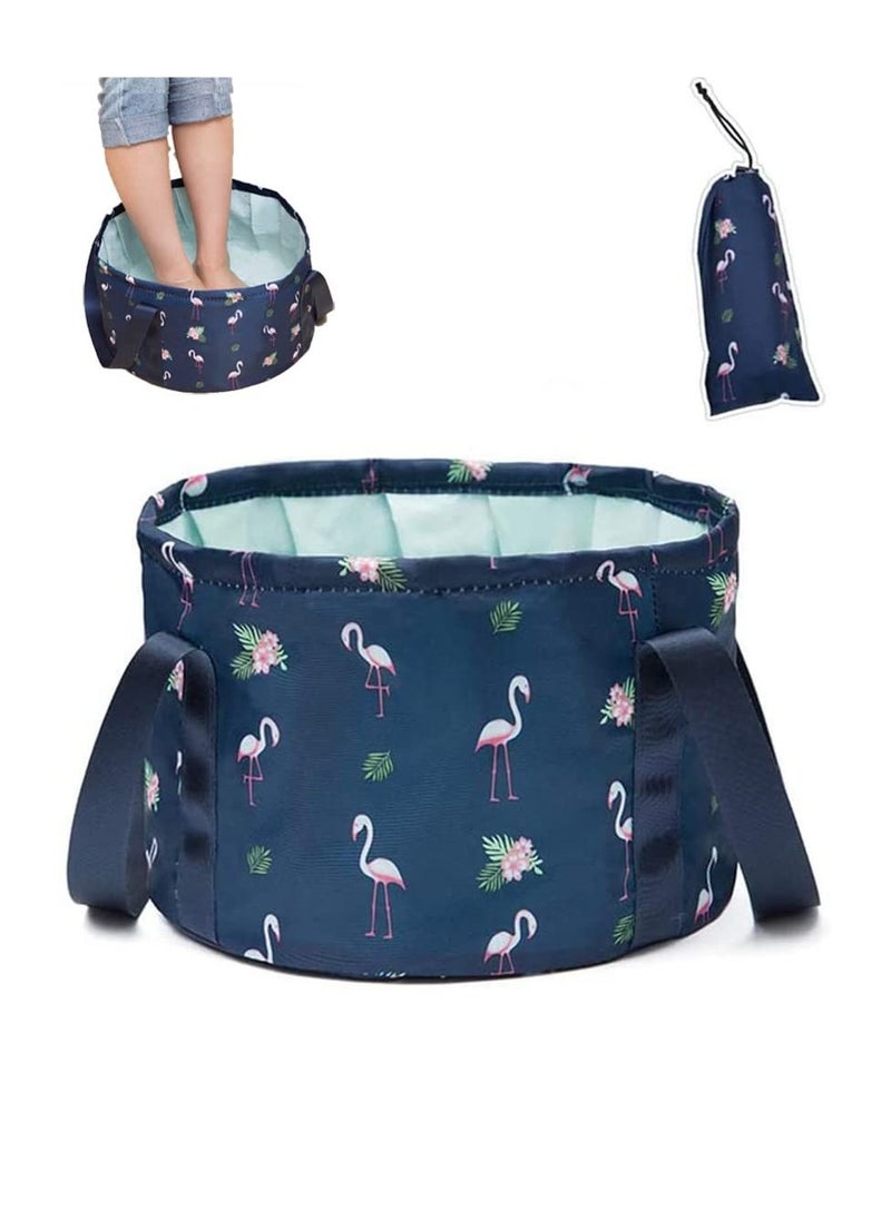 Y&D Collapsible Foot Basin Portable Travel Outdoor Wash Folding Bucket Multifunctional for Camping Hiking Travelling Fishing Washing Soak Spa with Handy Carrying Bag  - Image 1