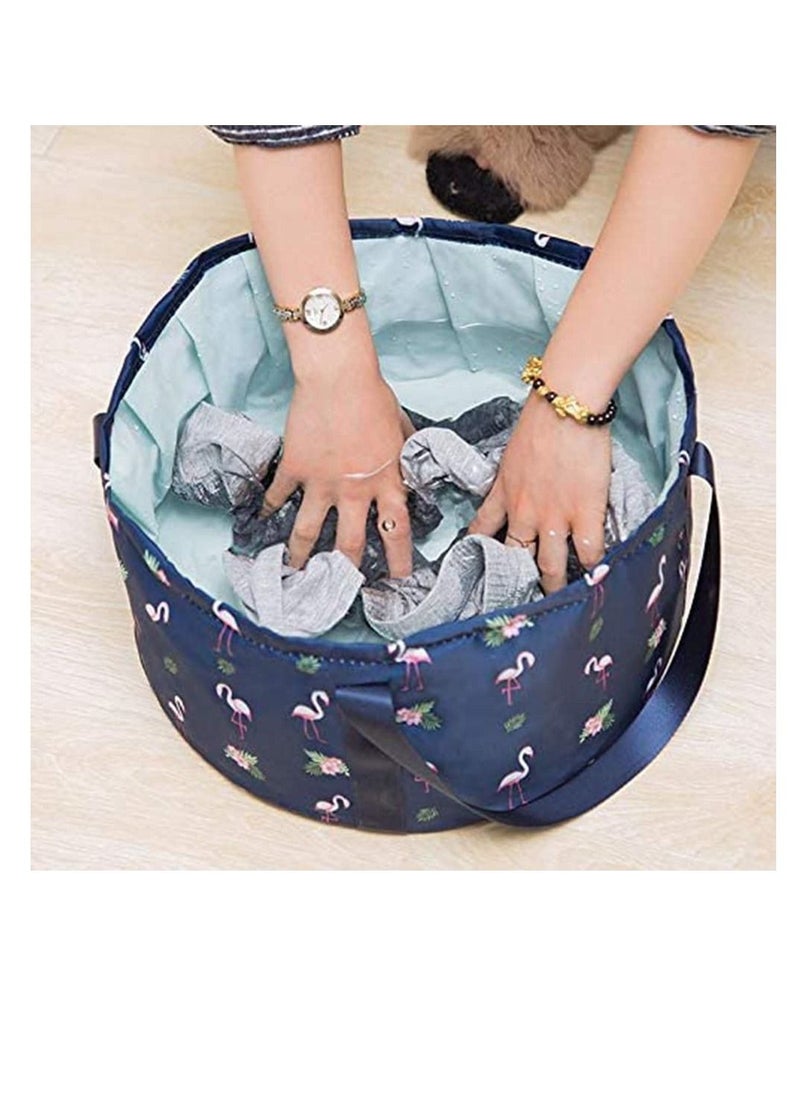 Y&D Collapsible Foot Basin Portable Travel Outdoor Wash Folding Bucket Multifunctional for Camping Hiking Travelling Fishing Washing Soak Spa with Handy Carrying Bag  - Image 2