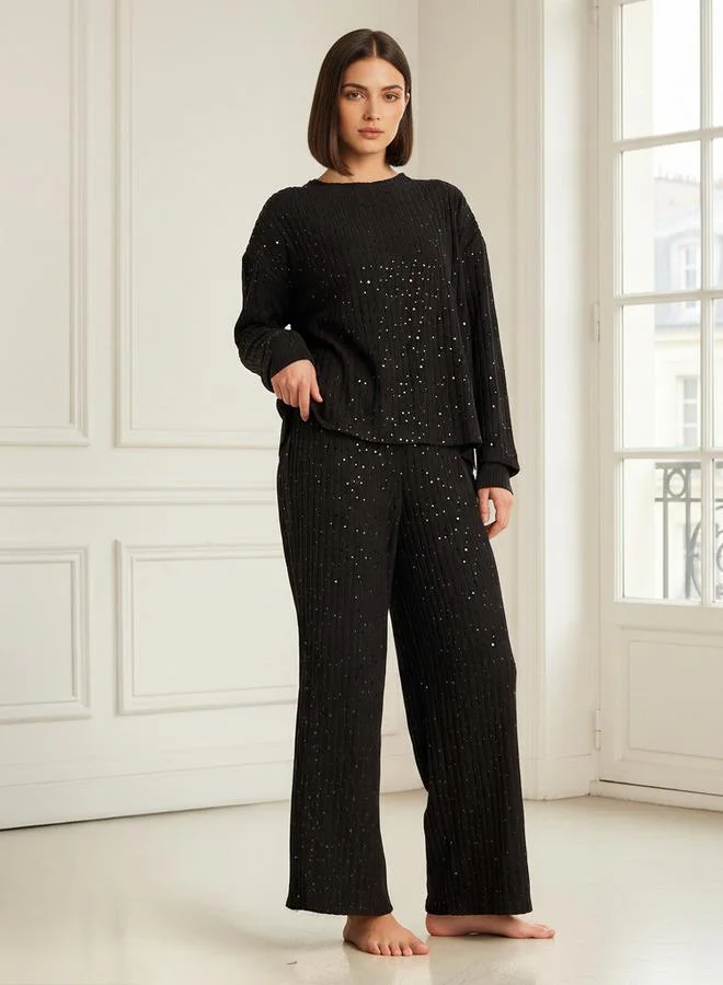 سبلاش فيڤ Pyjama Set Ribbed Top & Trousers