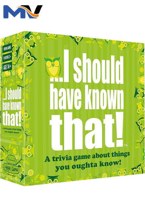 I Should Have Known That! Trivia Game Green Board Game Party Game