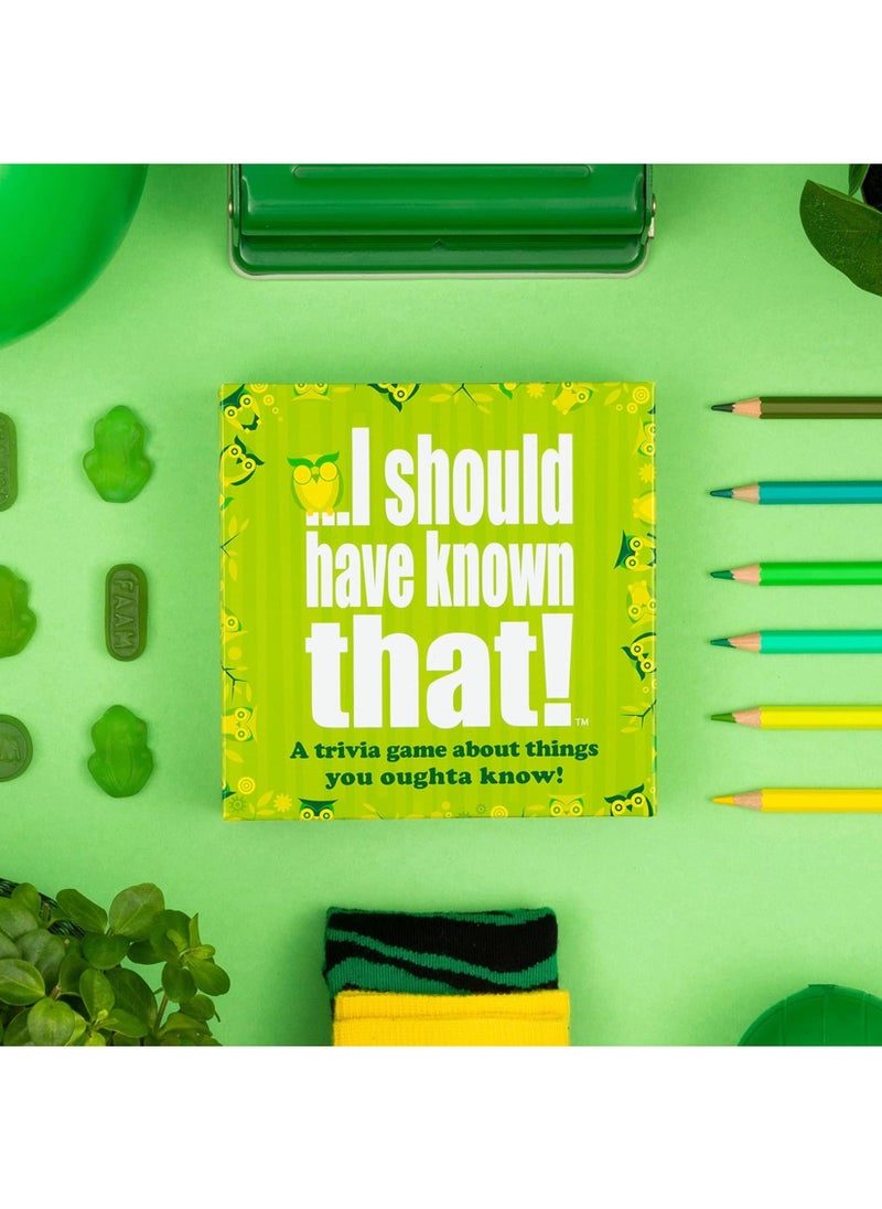 MAGIC VAULT - I Should Have Known That! Trivia Game Green Board Game Party Game - Image 1