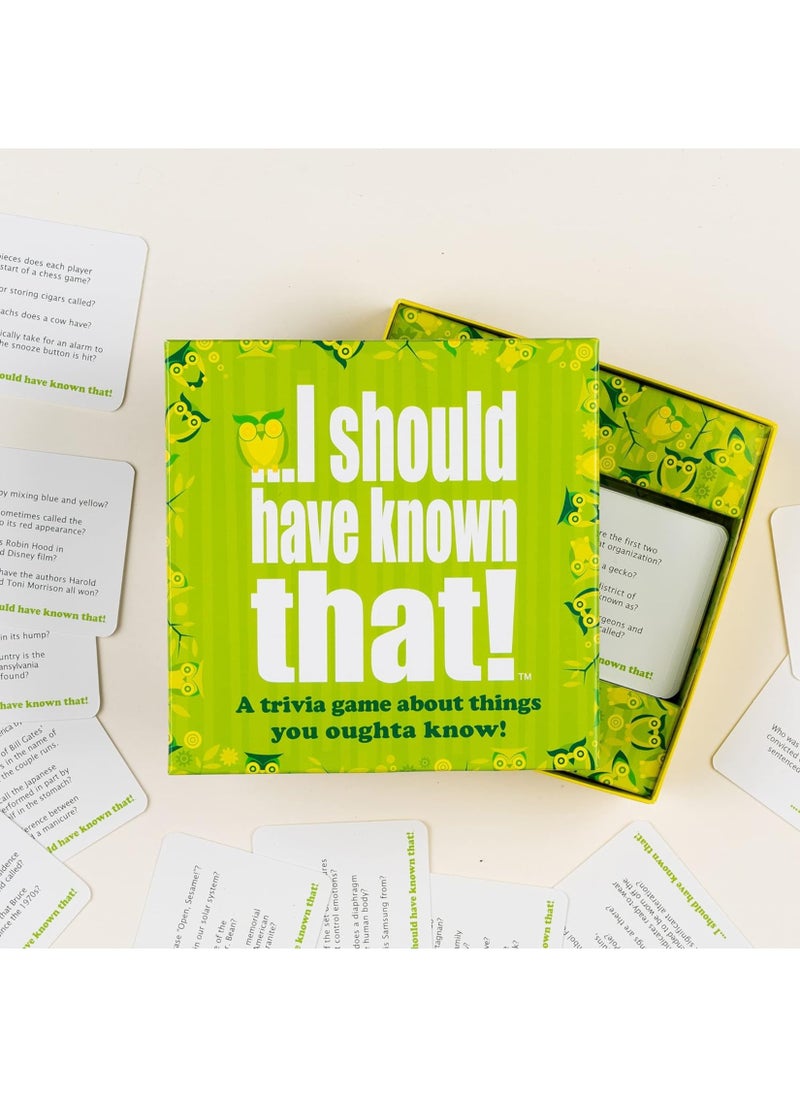 MAGIC VAULT - I Should Have Known That! Trivia Game Green Board Game Party Game - Image 1