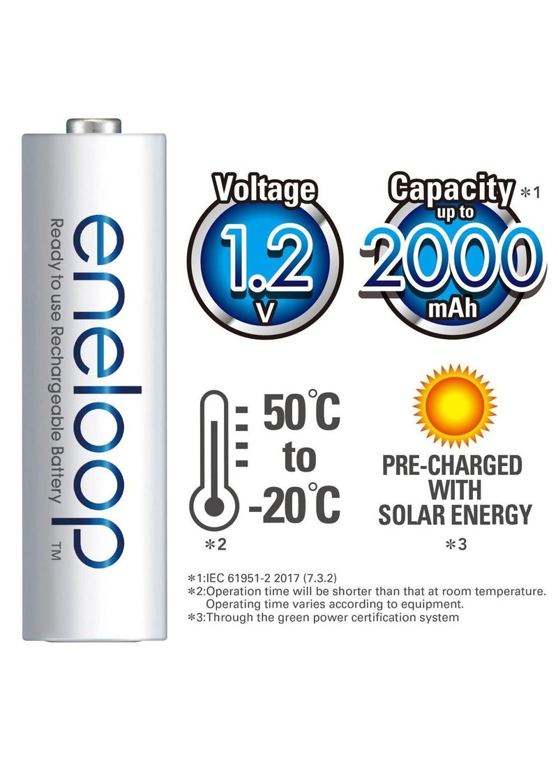 Panasonic 4 Pieces Eneloop AA Rechargeable Batteries - Image 3