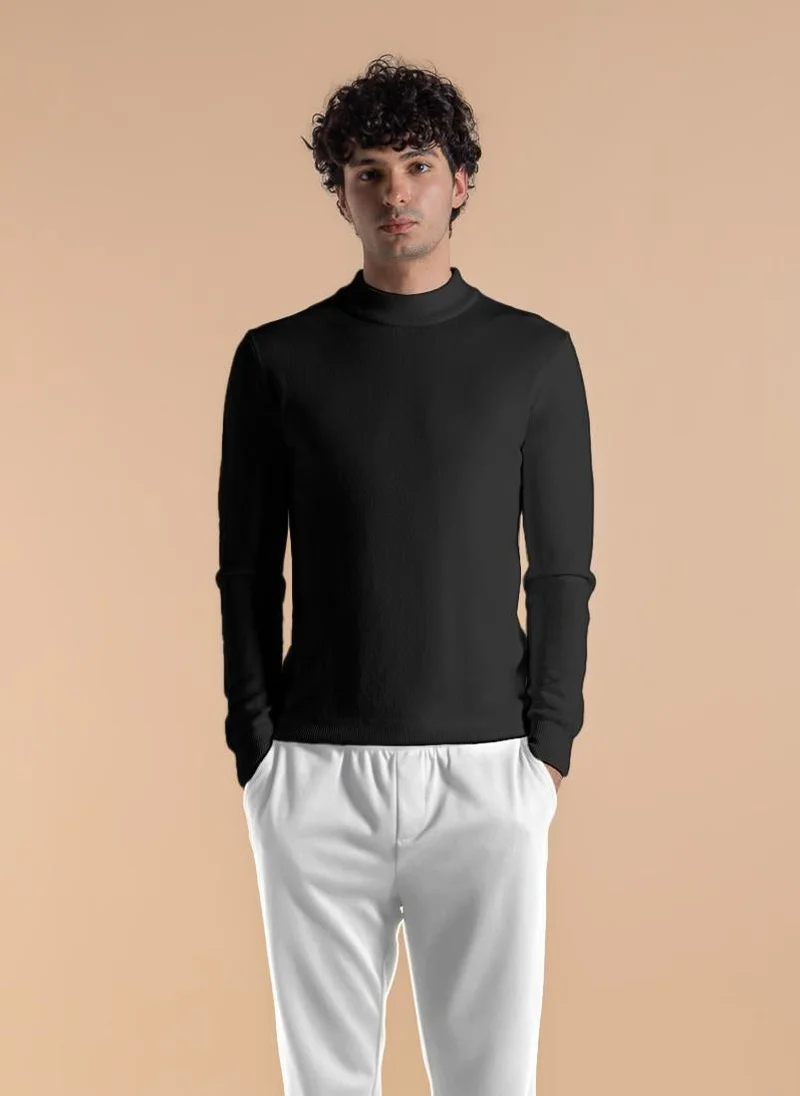 SHAPES FINE KNIT MOCK NECK SWEATER