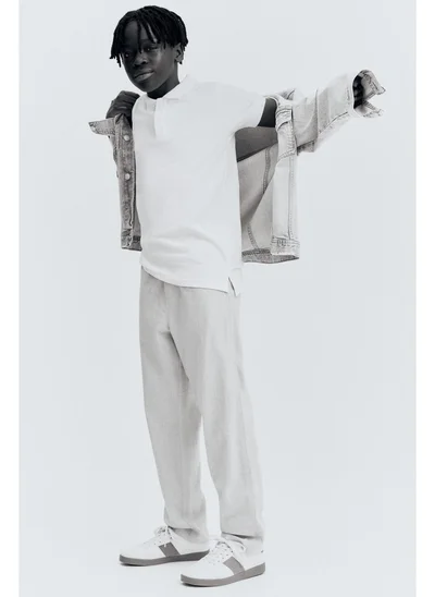 اتش اند ام Cotton piqué polo shirt