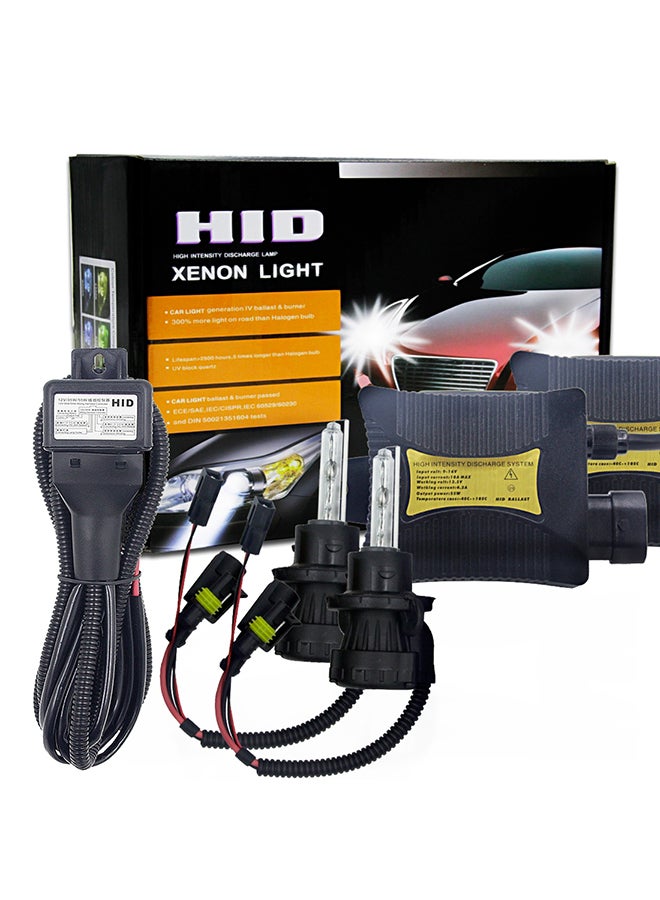 Loquat 55W H13 9008 6000K HID Xenon Light Conversion Kit With Slim Ballast High Intensity Discharge Lamp - Image 1