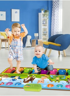 GROIC Kids Musical Mats with Music Sounds with 8 Keys Musical Toys Toddler Music Piano Keyboard Dance Mat Carpet Touch Playmat Birthday Gift Toys for Baby Girls Boys  - Image 3