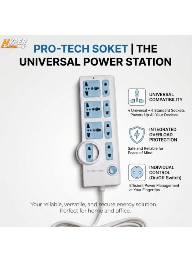 HYPERTECH Hyper Tech H400 Power Strip 5M – 2500W – Universal Sockets - Image 3