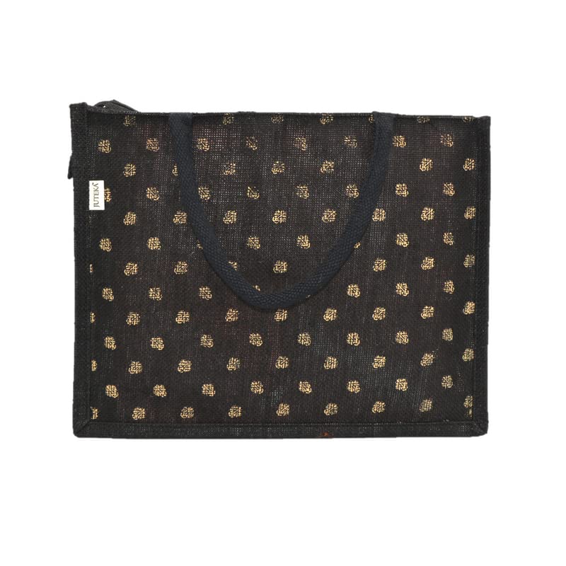 JUTEKA Printed Grocery, Shopping, Tote, Multipurpose Jute Bag - Image 3