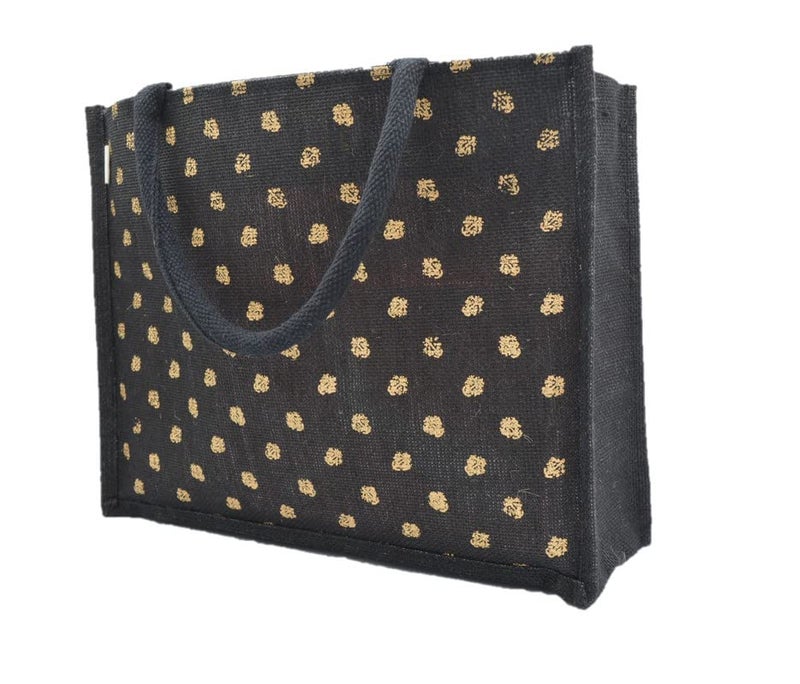 JUTEKA Printed Grocery, Shopping, Tote, Multipurpose Jute Bag - Image 4